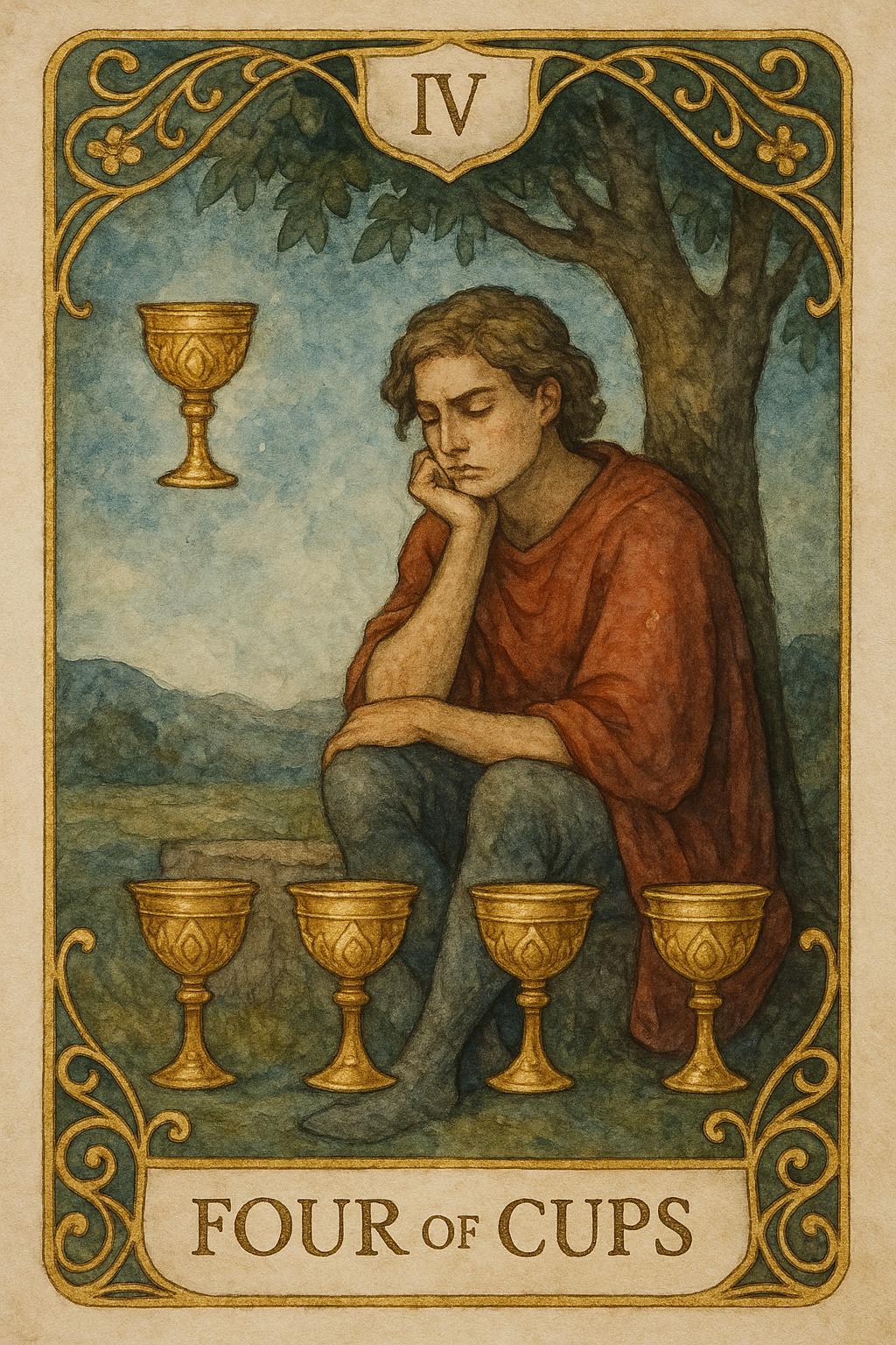 Four of Cups Tarot Card